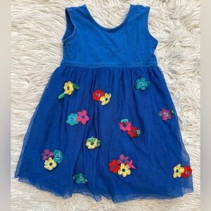 Hanna Andersson Vibrant Blue Floral Dress